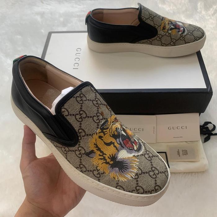 Gucci GG Tiger Slip On Size: 5.5n Sneaker 100% Authentic Original