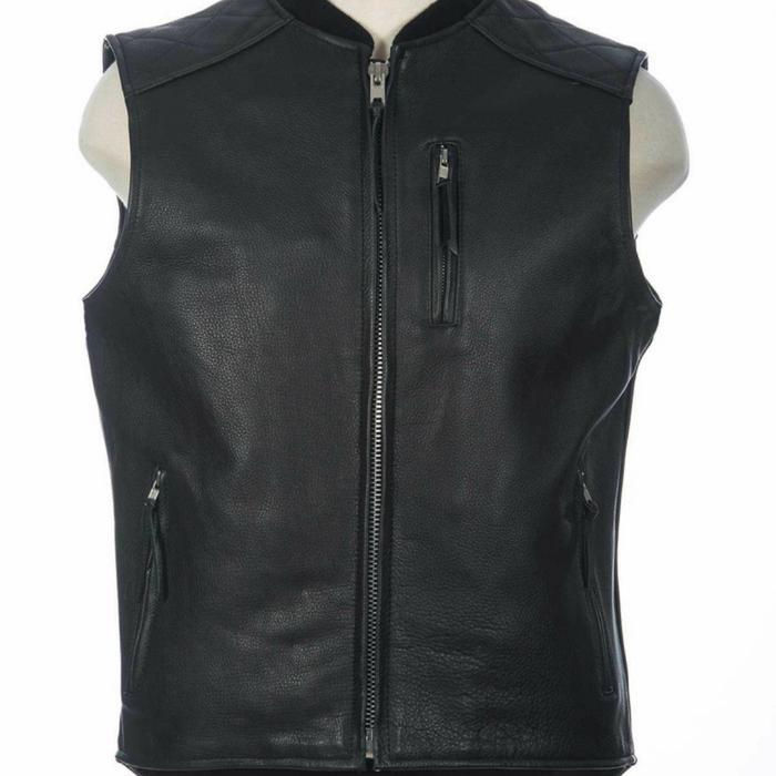vest biker,rompi kulit asli,jaket kulit garut