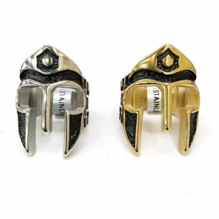 cincin stainless steel model helm punk Spartan