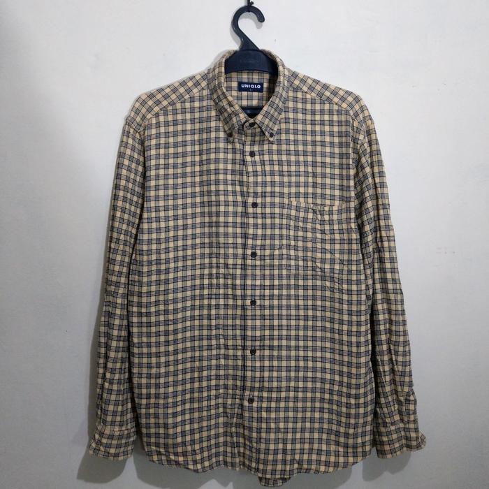 ORIGINAL UNIQLO KEMEJA FLANEL PRIA REGULAR FIT 7330106