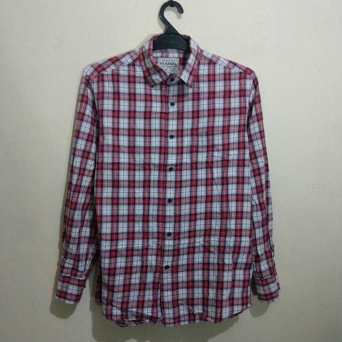 ORIGINAL UNIQLO KEMEJA PRIA FLANEL SLIM FIT 0101