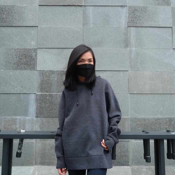 Hoodie Thrift / Preloved Dark Grey Polos