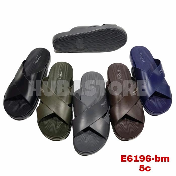 SANDAL JELLY KOKOP SILANG PRIA LUOFU E6196-A01S