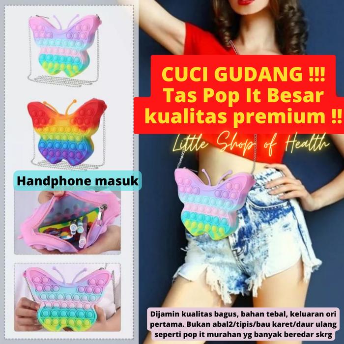 Tas pop it unicorn besar