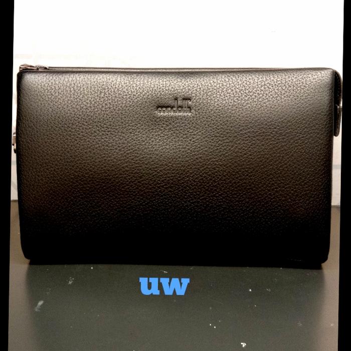 clutch bag pria CONDOTTI bahan kulit asli original 100%