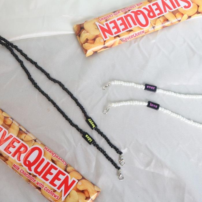 Paket couple Strap Konektor Masker 2in1 + coklat Silverqueen terbaru