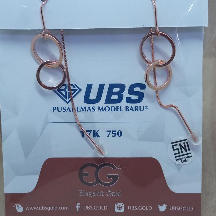 UBS Anting Panjang Emas 750 AAE0299