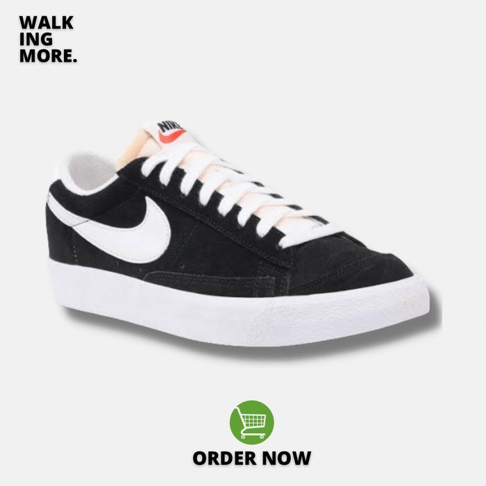 BEST DEAL NIKE BLAZER LOW 77 VINTAGE SUEDE BLACK WHITE ORIGINAL RESMI