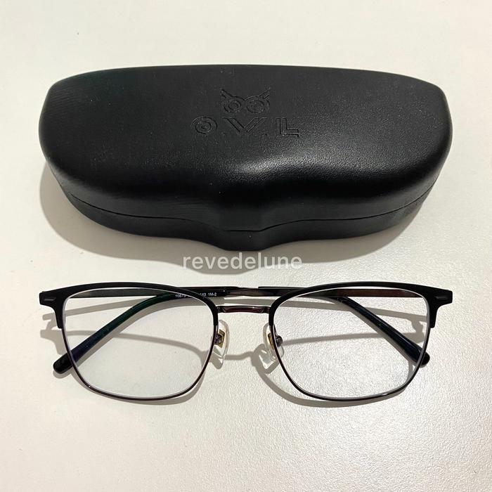 owl eyewear frame blue cut index anti radiasi uv kacamata lensa normal