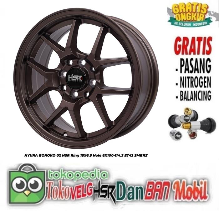 velg ring 15 velg HYURA BOROKO HSR R15 - toko velg mobil semarang r15