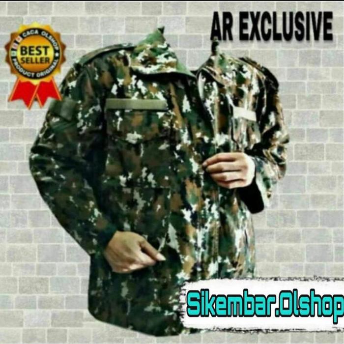Jaket Loreng Kostrad Linud Bolak Balik Merk AR Exclusive Original.