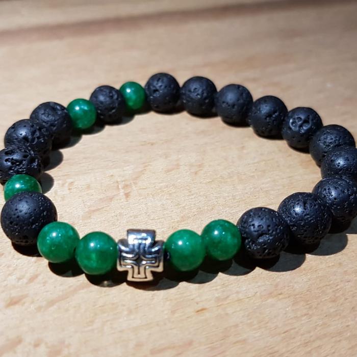 gelang rosario batu alam asli , giok taiwan dan perak