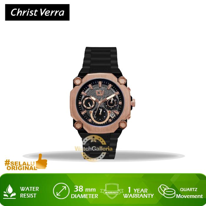 Jam Tangan Christ Verra CV C 71082L-18 BLK Original Murah