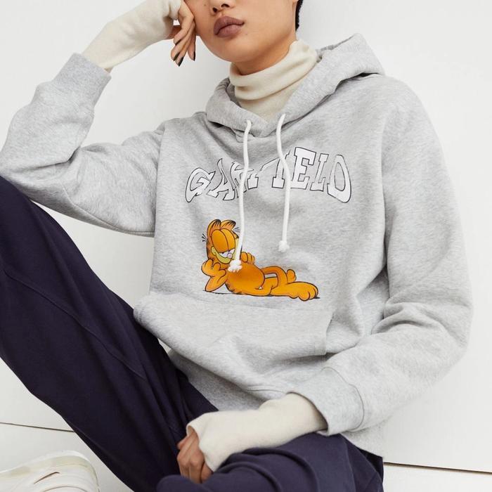 (BEST SELLER) HOODIE H&M GARFIELD FULLTAG ORIGINAL MURAH