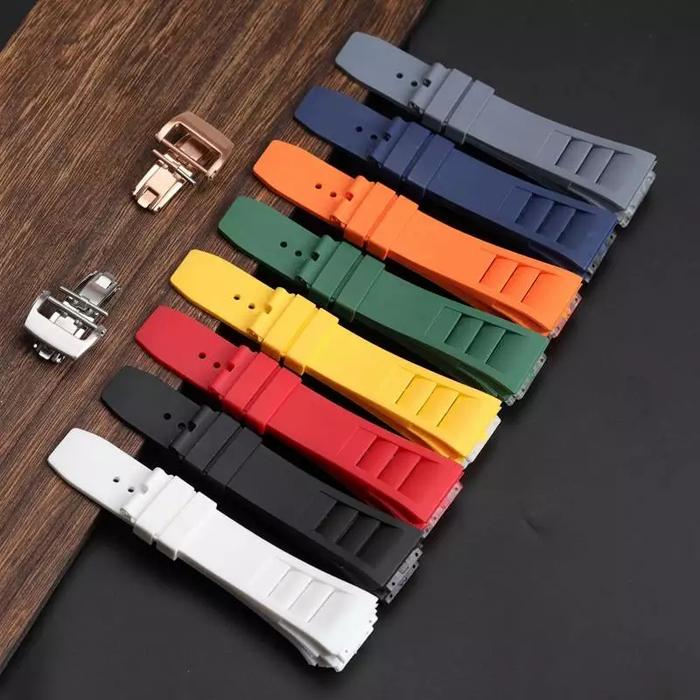 STRAP-TALI JAM TANGAN RM-RICHARD MILLE RUBBER PRIA BAUT