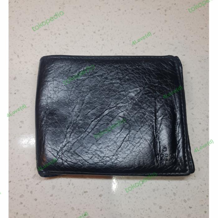 G*CCI Bifold Black Leather Wallet Dompet Pria Preloved