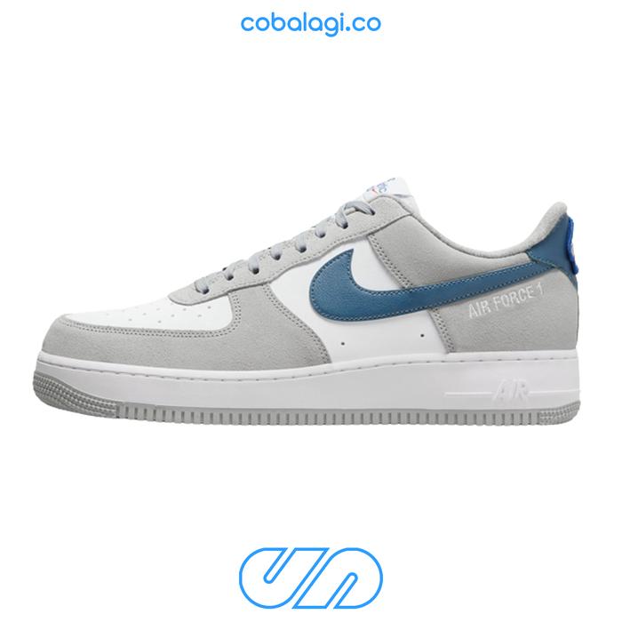 NIKE Air Force 1 Low GS Athletic Club White Grey Marina Blue ORIGINAL