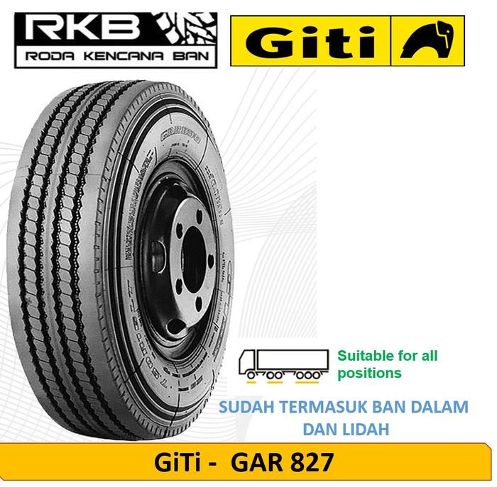 GiTi GAR 827 Ukuran 1100 11R22.5 16PR Ban Truk/Bus Radial Kawat