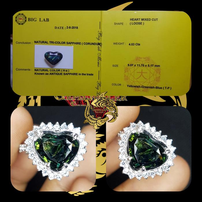 NaturalTriColorSapphire4.53Ct