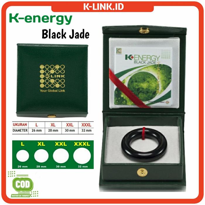 K ENERGY BLACK JADE RING PRIA ORIGINAL K-LINK