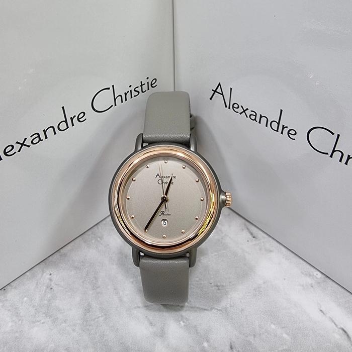 jam tangan wanita original alexander christie ac2963LD warna abu abu