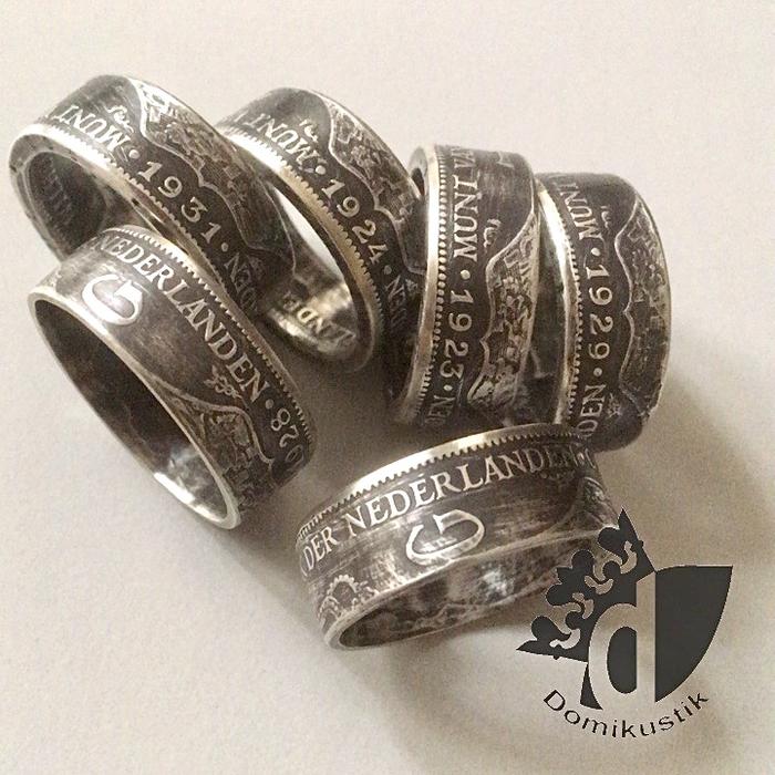 Cincin Koin Perak 1 Gulden Wilhelmina