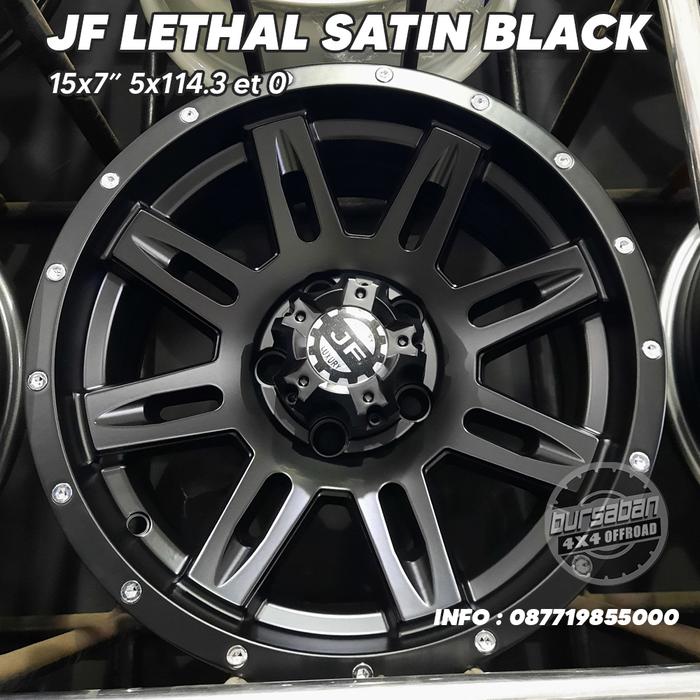 Promo Velg 15x7 5x114.3 et 0 JF Offroad Black Innova CRV Rush Terios