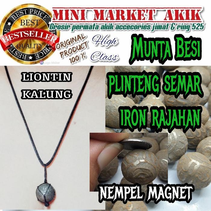 Liontin kalung munta besi rajahan nempel magnet / plinteng semar