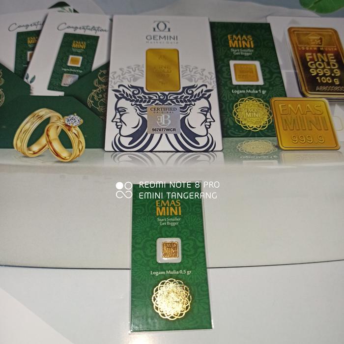 Emas Mini 0.5gr / Logam Mulia / Emas Murni / Emas Batangan