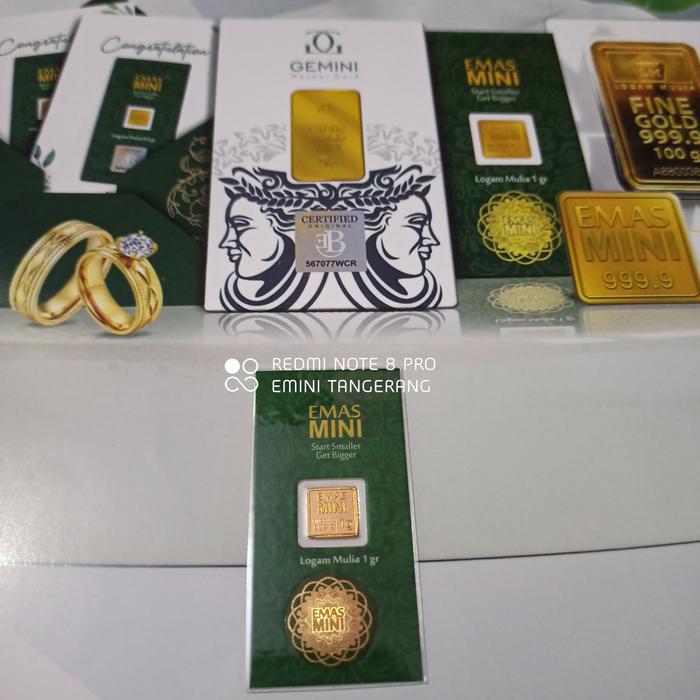 Emas Mini 1gr / Logam Mulia / Emas Murni / Emas Batangan