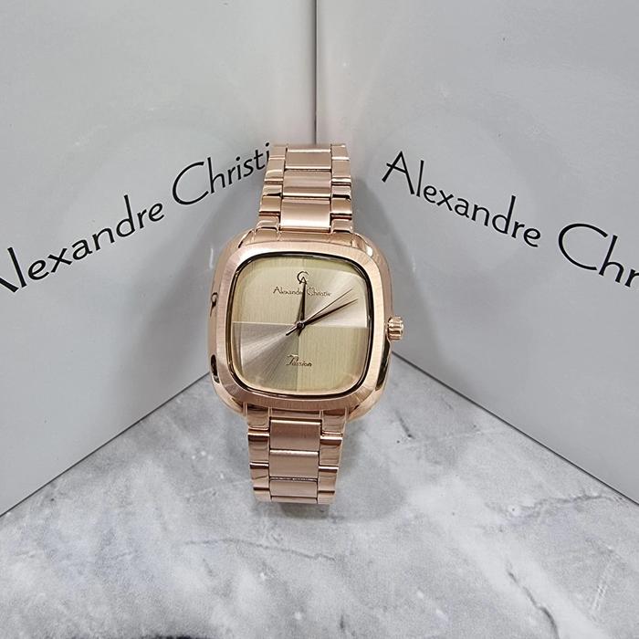 jam tangan wanita original alexander christie ac 2982LH rosegold RG