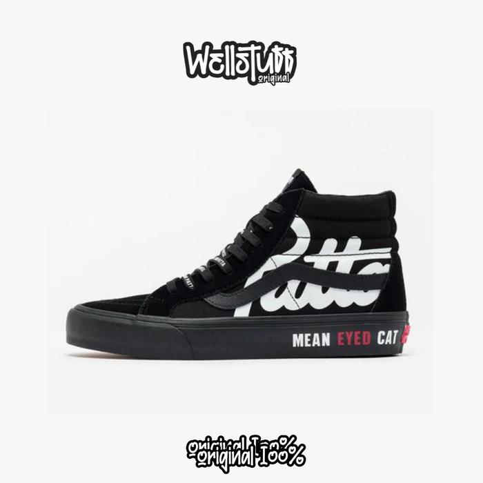 Sepatu Vans Vault X Patta SK8 HI Reissue VL Black Black Original