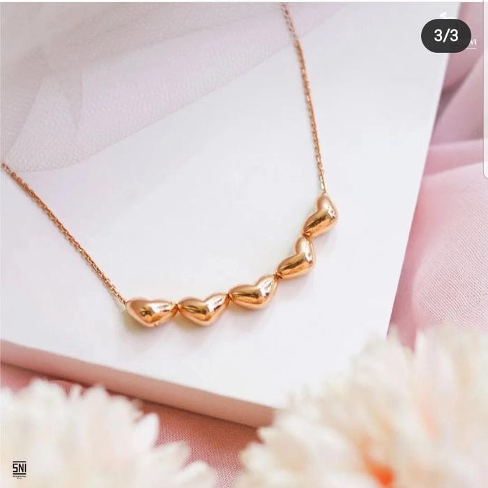 KALUNG EMAS GOLDEN LOVE VALENTINE SERIES HATI SANDRA DEWI GOLD