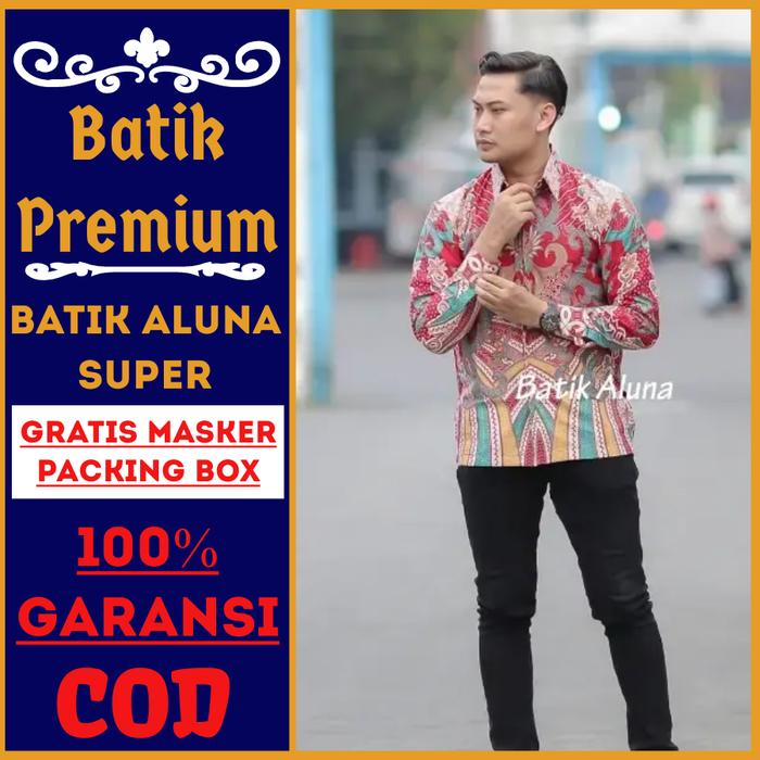 Batik pria lengan panjang modern batik keris aluna original solo keren