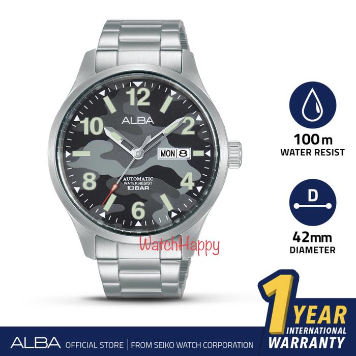 WatchHappy Alba AL4275X1 Men Dial Camouflage AL4275 Stainless ORIGINAL