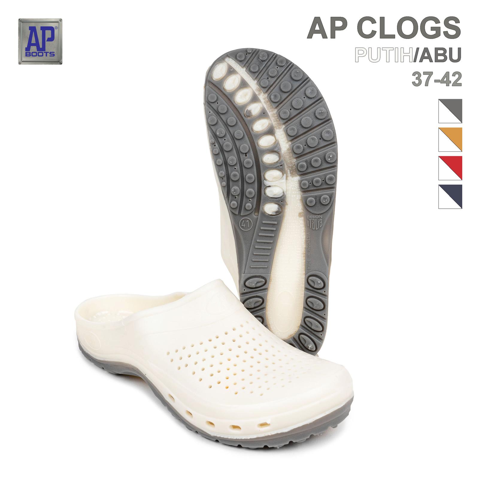 AP Clogs Sanitary White Grey