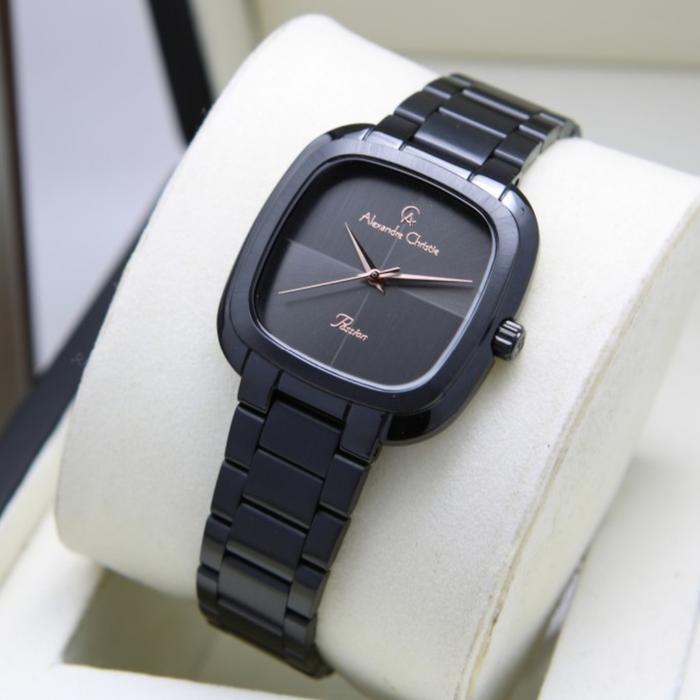 Jam Tangan Wanita Alexandre Christie Original AC2982 Black