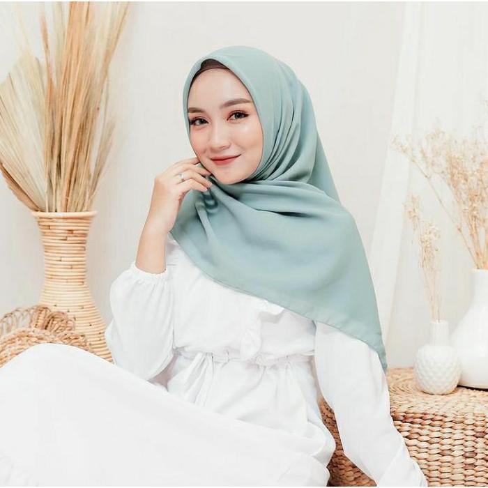 BELLA SQUARE Hijab Pollycotton BellaSquare Hijau Wardah Premium
