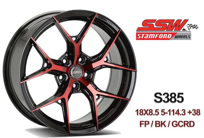 Velg SSW S385 18X8.5 5-114.3+38 FP/BK/GCRD INNOVA MAZDA ALPHARD