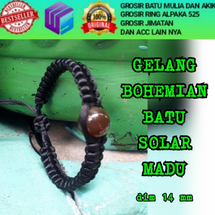 GELANG BOHEMIAN BATU SOLAR MADU NATURAL