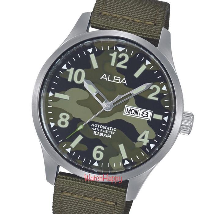 WatchHappy Alba AL4267X1 Men Automatic GreenArmy Nylon AL4267 Original