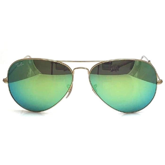 Rayban RB3025 Aviator Gold/Flash Greem Size 62mm