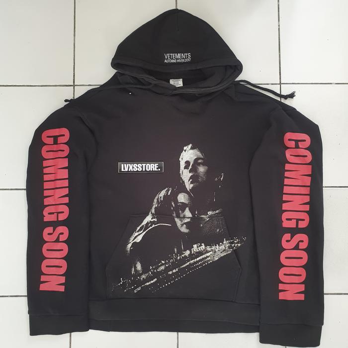 Vetements Hoodie Coming Soon titanic Oversize