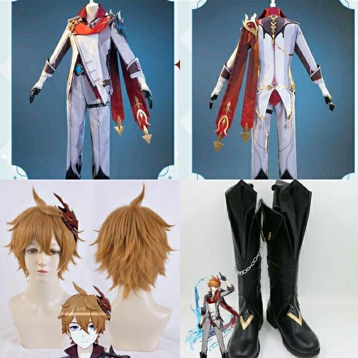 Ready Childe wig costume shoes cosplay genshin impact