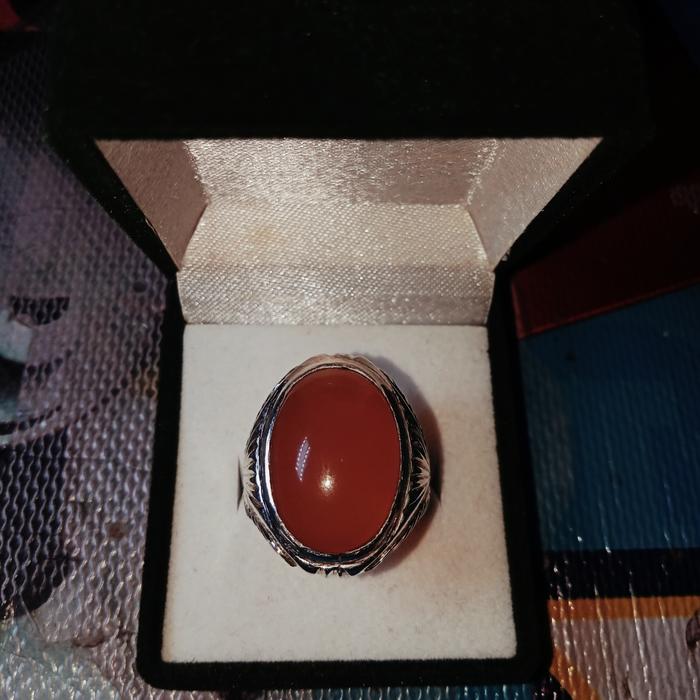 Cincin Perak Batu Cempaka Madu Asli Premium