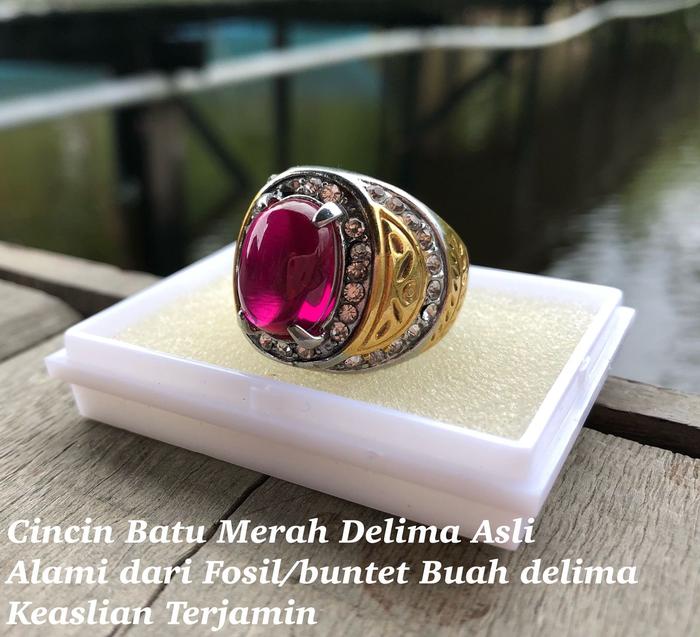Batu Merah Delima Fosil Biji Delima Tua Sepasang