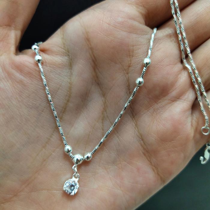 Kalung itali bandul lapis perak