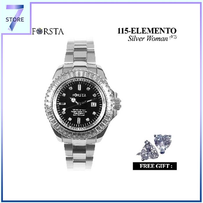 Jam Tangan Analog digital Forsta Elemento Silver - Woman ori