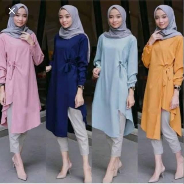 Lidya tunik atasan wanita fashion remaja