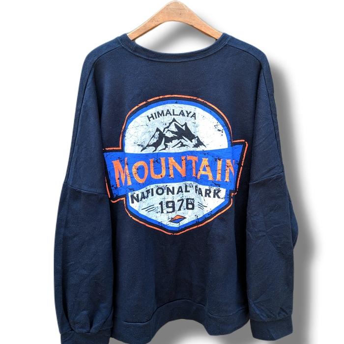 thrift crewneck oversize Himalaya mountain